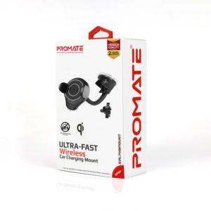 10W Qi Certified Car Smartphone Mount with AC Vent and Dashboard Mount