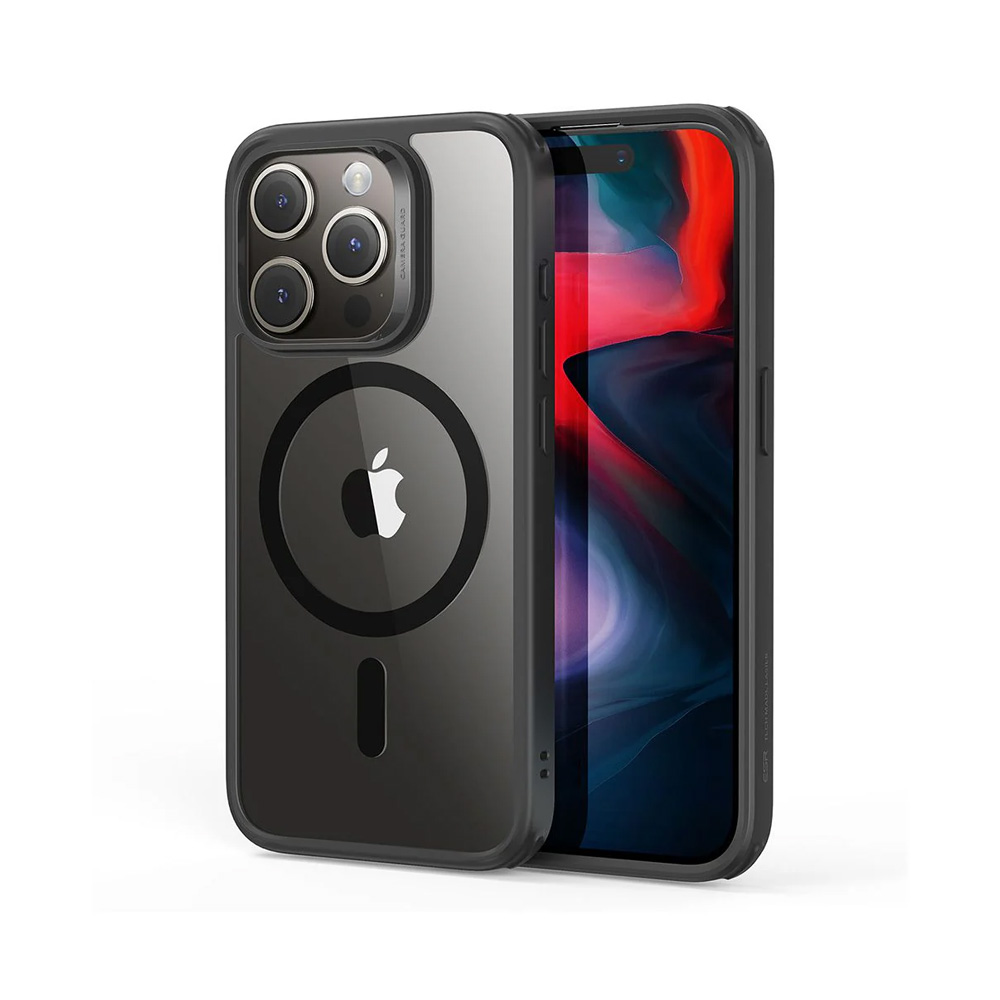 Classic Hybrid Case (HaloLock), Compatible with iPhone 15 Pro, Clear Black Clear Black