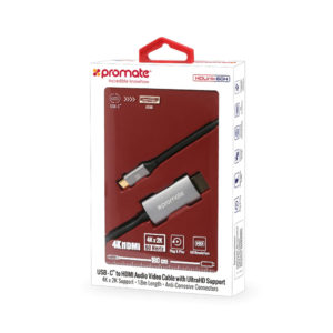 4K x 2K(60Hz) USB-C to HDMI 2.0 Audio Video Cable, 1.8Metre