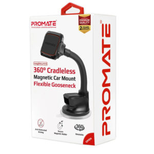Car Dashboard Magnetic Mount with Flexible Gooseneck for Smartphones & Tablets