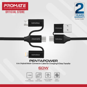 6 in 1 Multiconnector cable for charge & data transfer
