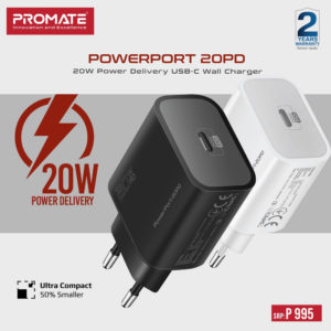 20W Power Delivery USB-C Wall Charger • Fast Charging Power Delivery for iPhone 8 and up • Surge Protection • Automatic Voltage Regulation