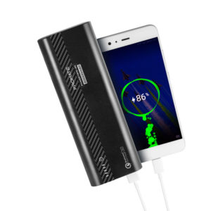 20000mAh Power Bank • USB-C Port with 18W Power Delivery In/Out • Qualcomm QC 3.0 Port with 18W PD • Aluminum shell with fine sand-sprayed finish.